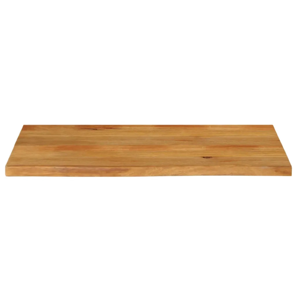 Piano Tavolo Bordi Vivi 100x60x3,8cm in Legno Massello di Mango 370598