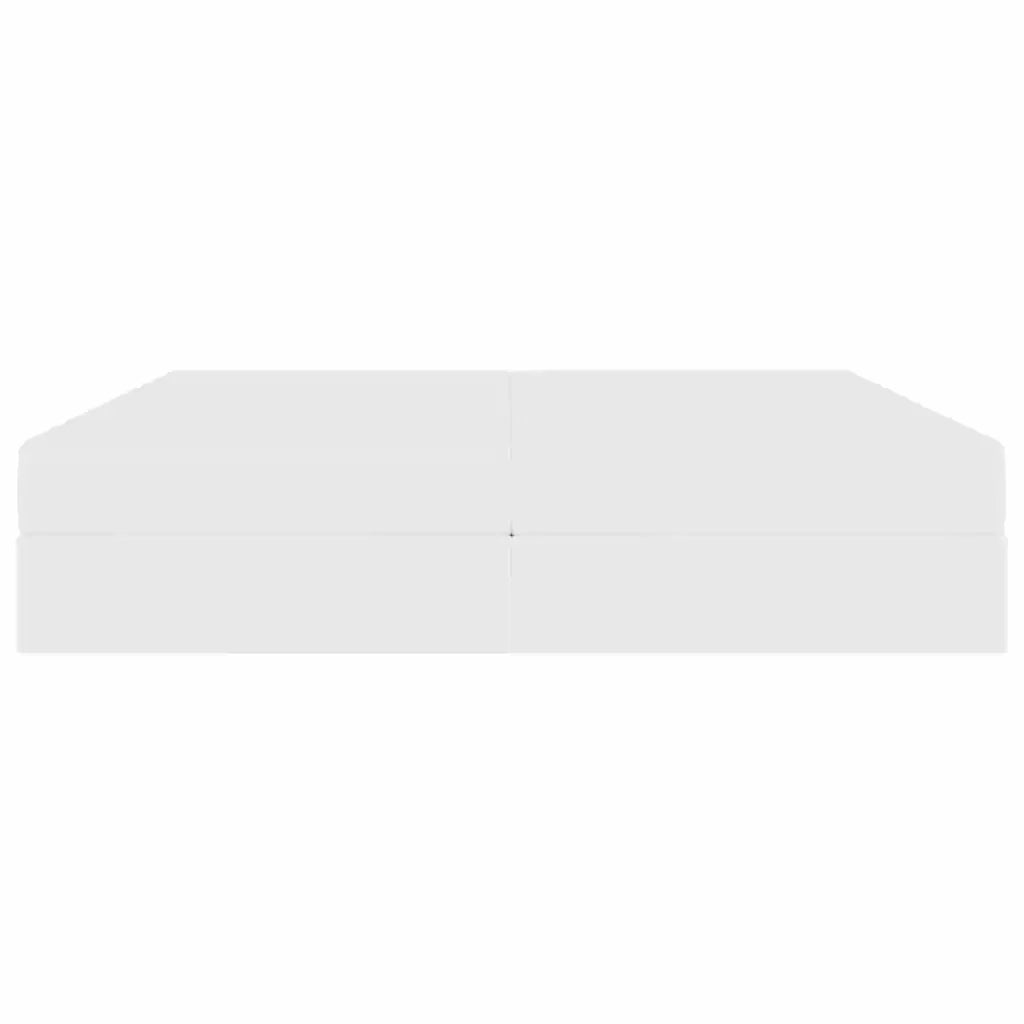 Letto con contenitore e materasso 2 pcs Bianco Pelle 3399625