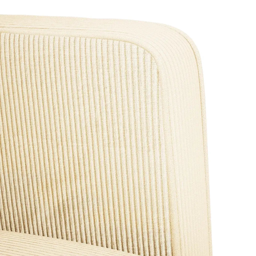 Divano Sedia con Braccioli Crema 54 cm Tessuto a Coste