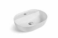 Lavabo in ceramica ovale da appoggio Kiby