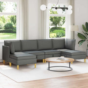 Set di mobili per il soggiorno 6 pcs Grigio Scuro Tessuto 3413682