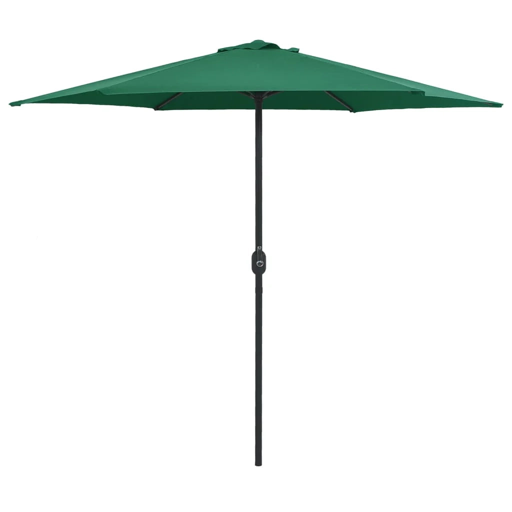 Ombrellone da esterno con palo in alluminio 270 x 246 cm verde 02_0008292