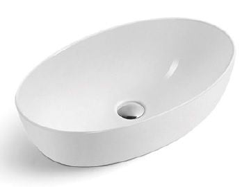 Lavabo in ceramica ovale da appoggio Sole