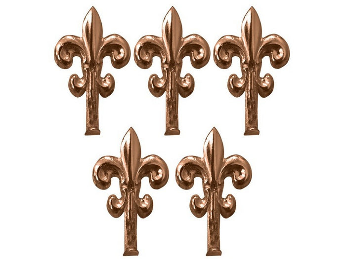 gancetto per quadri giglio 5 pz.  mm. 32 - oro lucido cod:ferx.vit12380