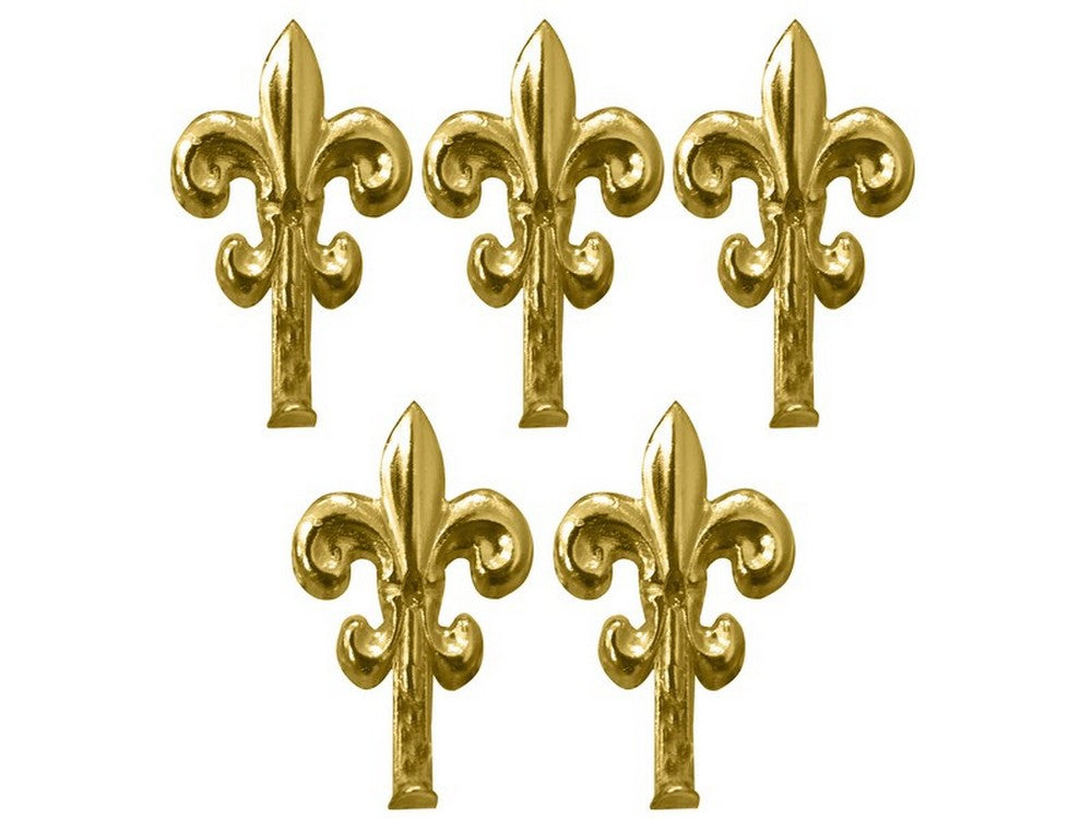 gancetto per quadri giglio 5 pz.  mm. 32 - oro lucido cod:ferx.vit12380