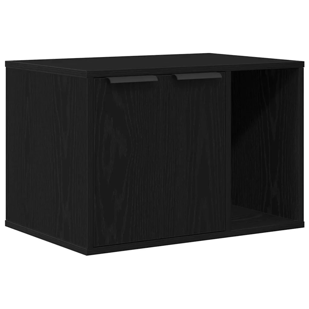 vidaXL Recinto Lettiera Gatti Rovere Nero 60x40x40 cm in Truciolato