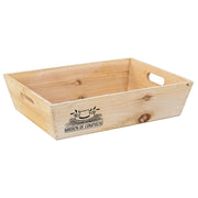 Cesto in legno marrone 35x27x9h