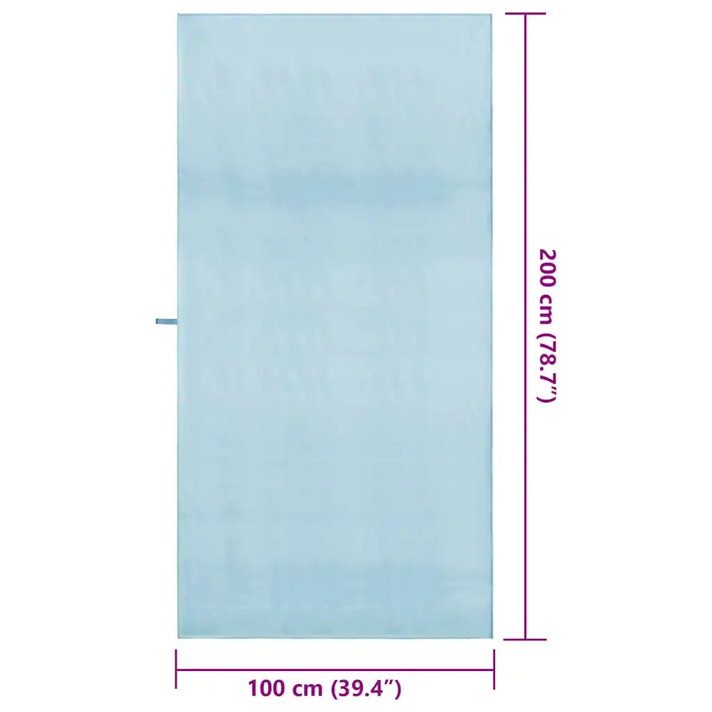 Asciugamani Sportivi 2 pz | Teli per bagno Blu 200 x 100 cm
