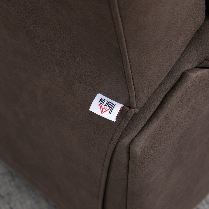 Poltrona Relax Manuale Reclinabile 97x99x96 cm  in Tessuto Marrone