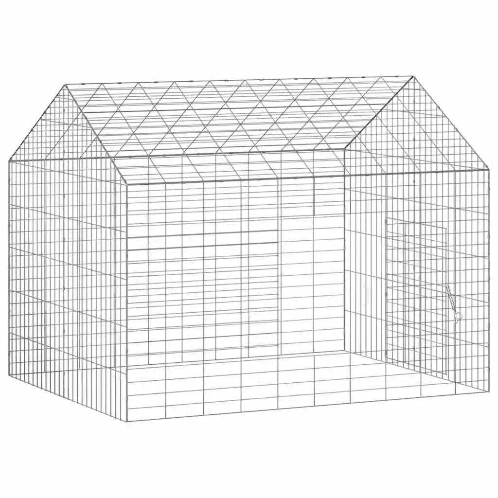 Gabbia per Conigli Argento 100 x 78 x 78 cm Acciaio zincato 42019232