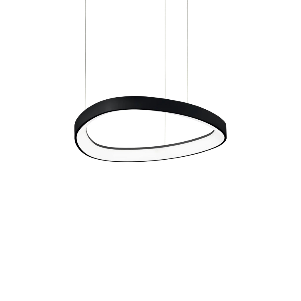 Lampada a Sospensione Gemini 36W Luce Naturale Nero Altezza Regolabile Ideal Lux