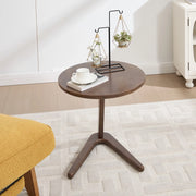 Tavolino da Salotto Rotondo in Legno Massello ¨C MINIMAL ¨C Design Moderno, Gambe in Metallo