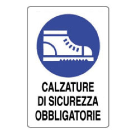 Cartello calzature di sicurezza obbligatorie 50x70