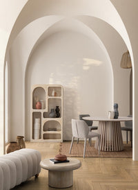 Tavolo Legno Marrone Moderno da Interno 130 cm - ELIJAH