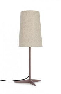 Lampada da Tavolo Acciaio Beige Moderna da Interno H60 - SURI