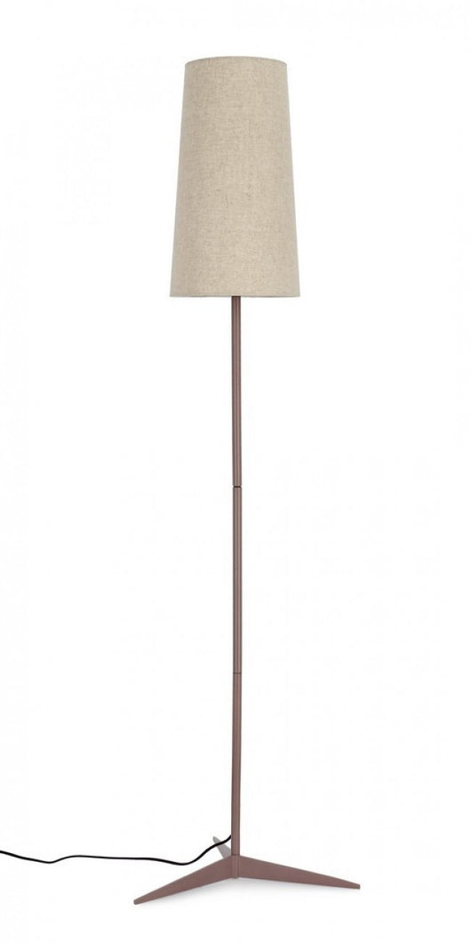 Lampada da Terra Acciaio Beige Moderna da Interno H166 - SURI