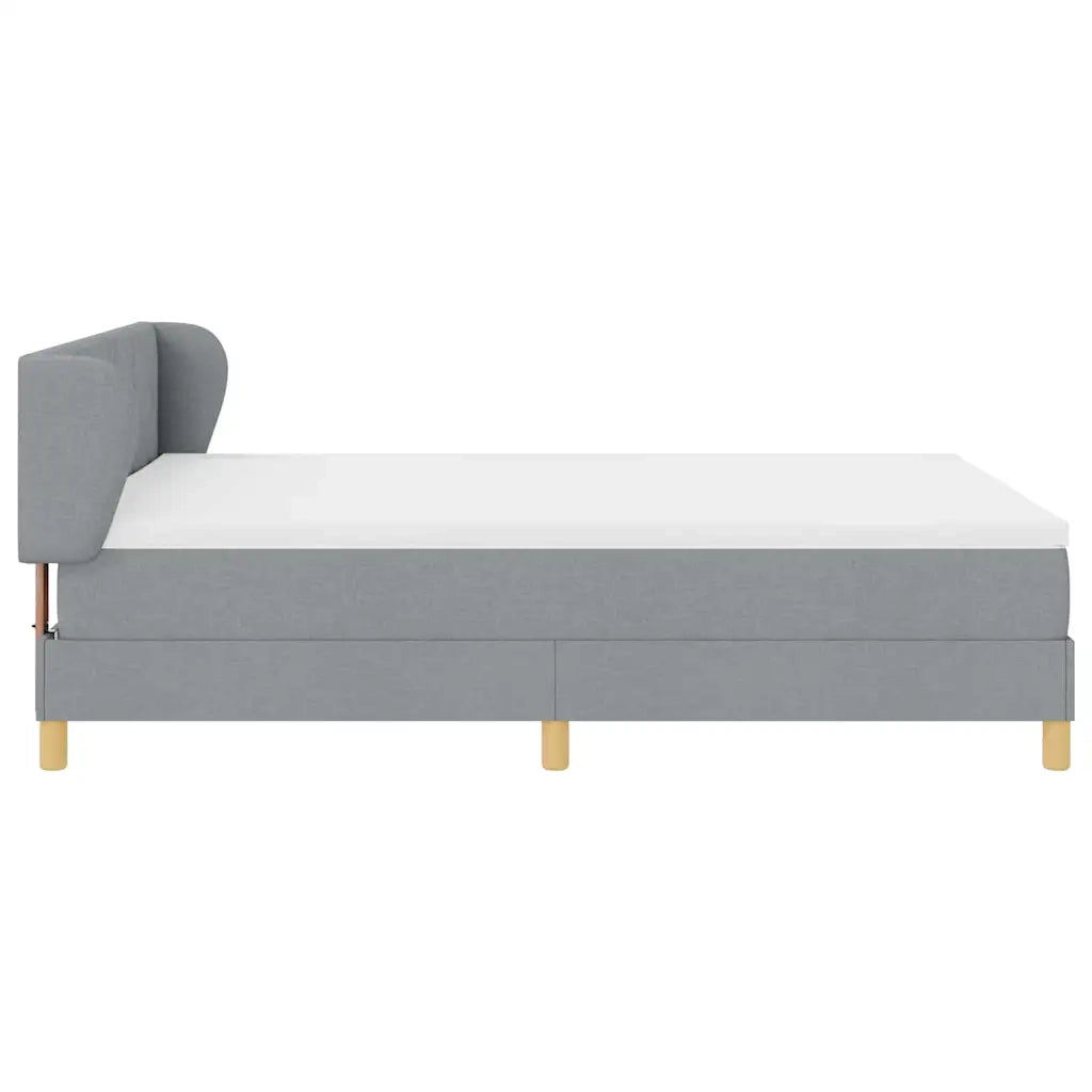 Letto a molle con materasso Grigio chiaro 140 x 200 cm Tessuto 3340276