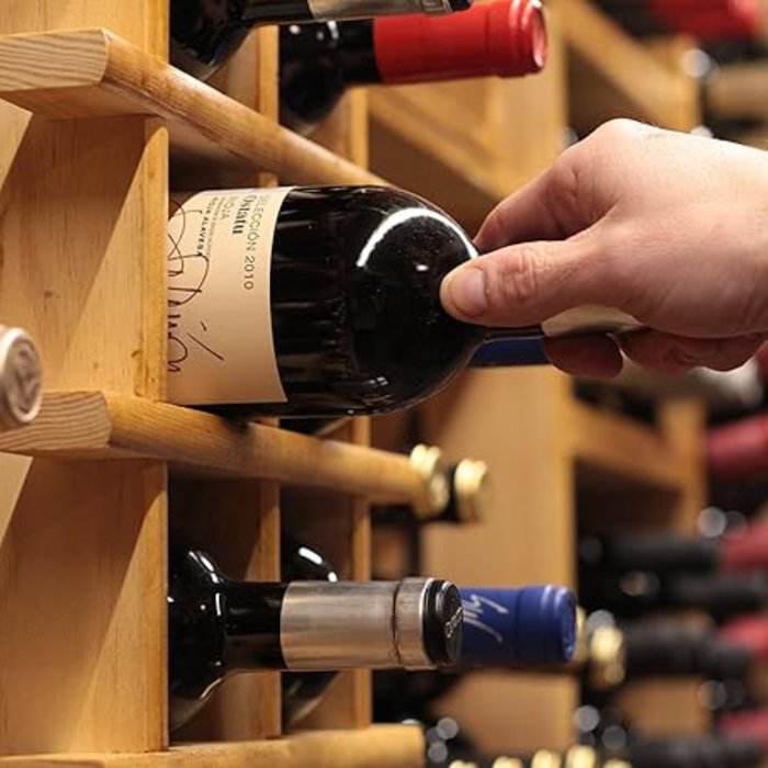 Portabottiglie Rioja Pino Massiccio 43x22x32,5cm - Componibile,Certificato PEFC