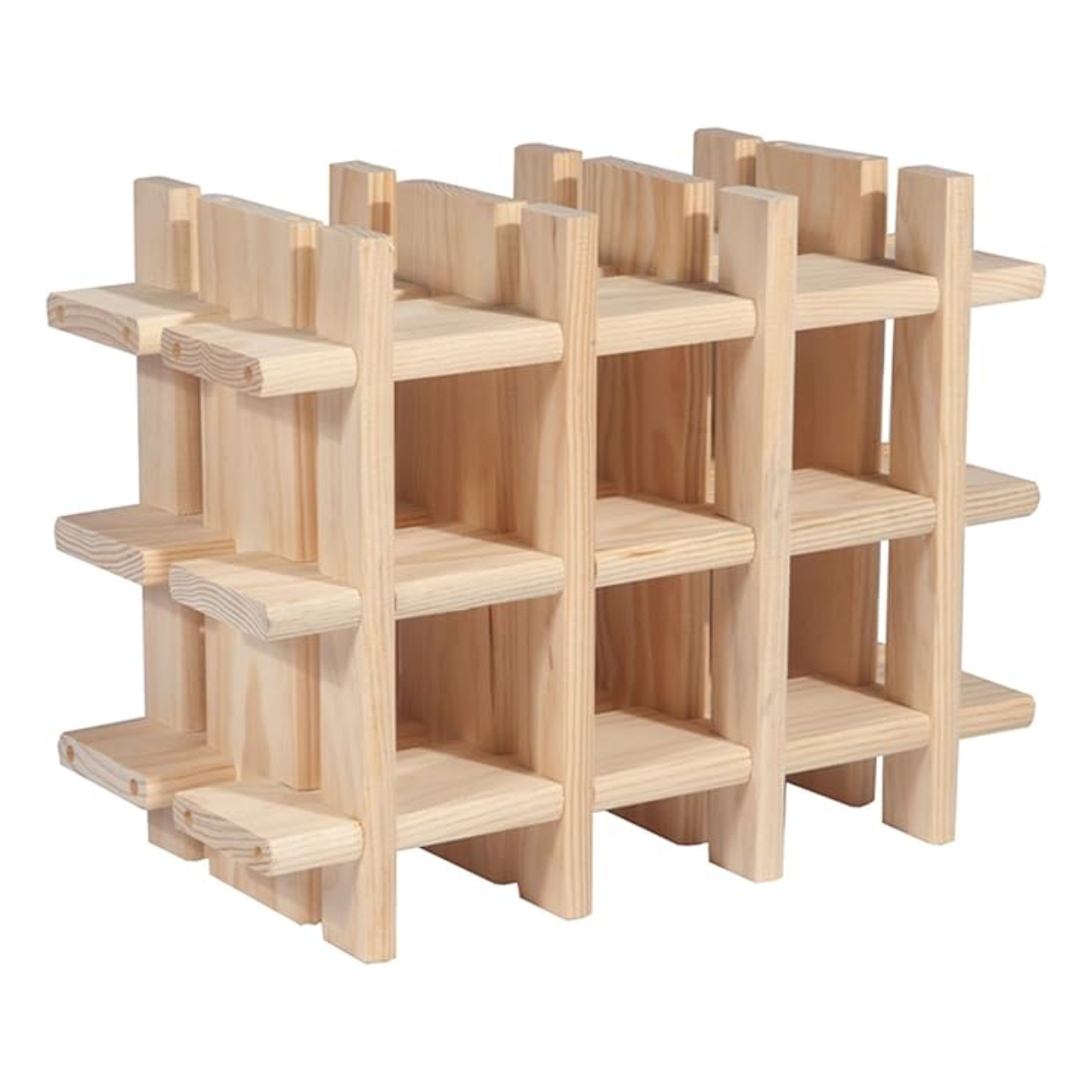 Portabottiglie Rioja Pino Massiccio 43x22x32,5cm - Componibile,Certificato PEFC