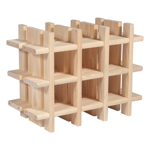 Portabottiglie Rioja Pino Massiccio 43x22x32,5cm - Componibile,Certificato PEFC