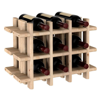 Portabottiglie Rioja Pino Massiccio 43x22x32,5cm - Componibile,Certificato PEFC