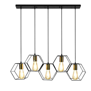 Lampada APP1133-5CP Black Gold