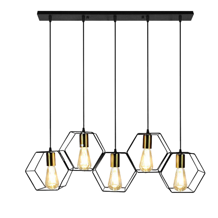 Lampada APP1133-5CP Black Gold