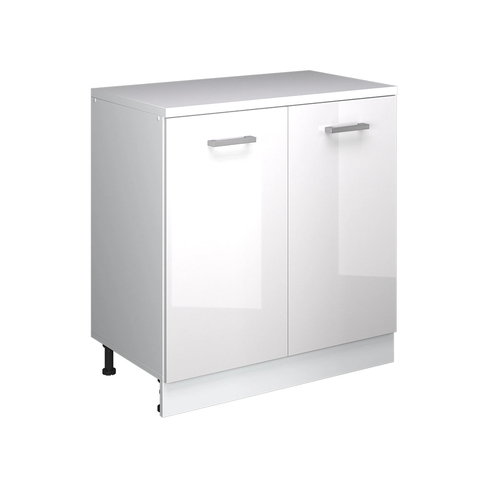 Mobile per mansarda Rion Bianco lucido/Bianco 80 x 83.8 cm senza inclinazione con 2 ante Vicco