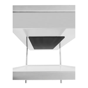 Carrello lavastoviglie inox 2 vassoi e 1 contenitore portata max 500 kg tubi tondi 14_0005025