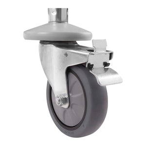 Carrello lavastoviglie inox 2 vassoi e 1 contenitore portata max 500 kg tubi tondi 14_0005025