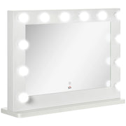 Specchio da trucco illuminato in stile Hollywood con interruttore touch, specchio cosmetico con 12 luci LED dimmerabili, specchio per il trucco 80 x