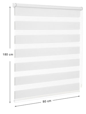 Tenda a Rullo 80x180 Cm Finestra Porta Interno Casa Ufficio Kit Montaggio Parete Telaio No Fori Bianco