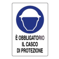 Cartello e  obbligatorio il casc o di protezione 20x30 b08lqyttxd
