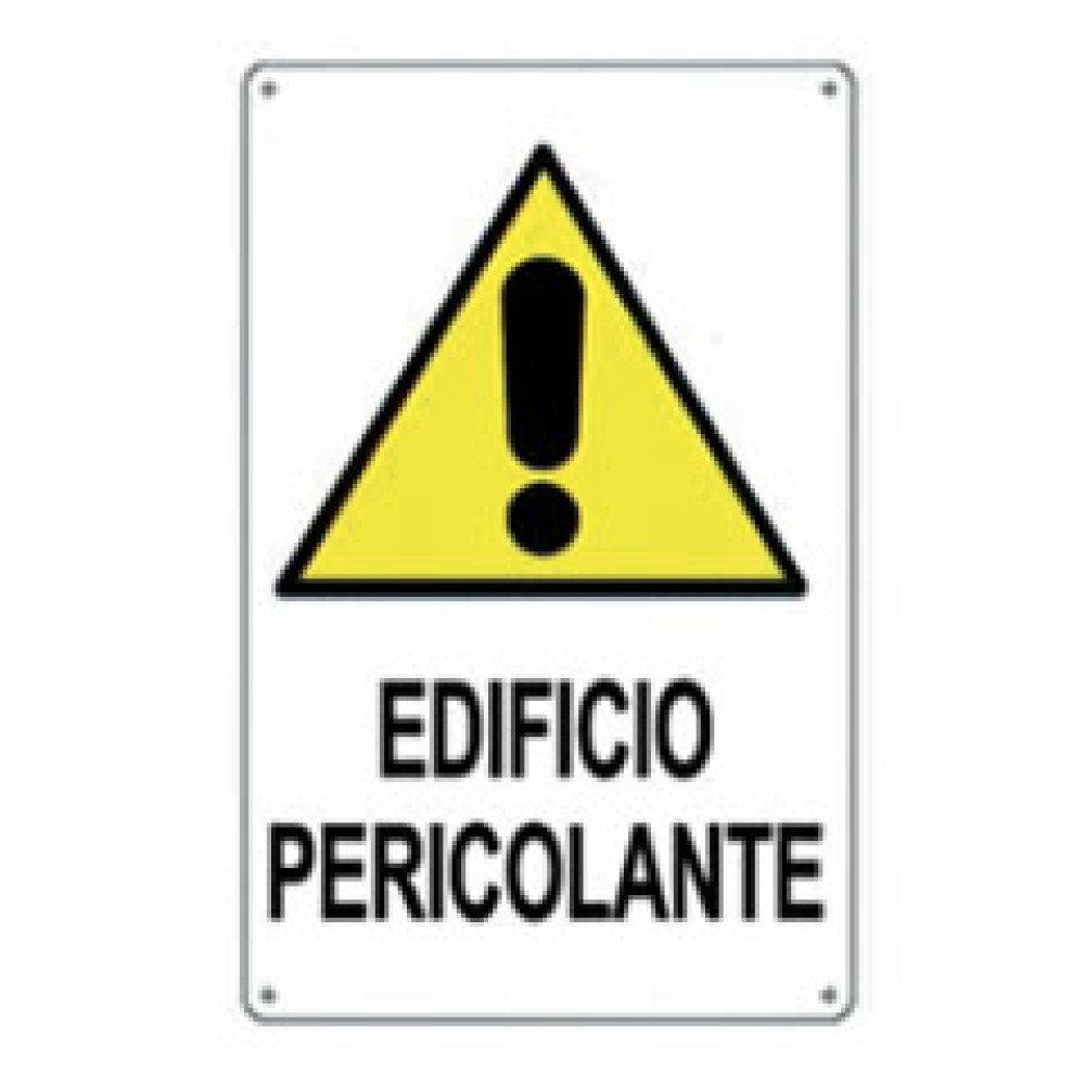 Cartello edificio pericolante 50 x70 b08lr3f85t