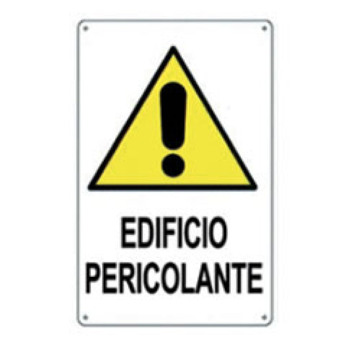 Cartello edificio pericolante 50 x70 b08lr3f85t