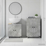 Set di Armadi da Bagno da 2 Pezzi EDE Grigio Cemento 3417579
