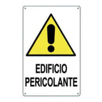 Cartello edificio pericolante 50 x70 b08lr3f85t