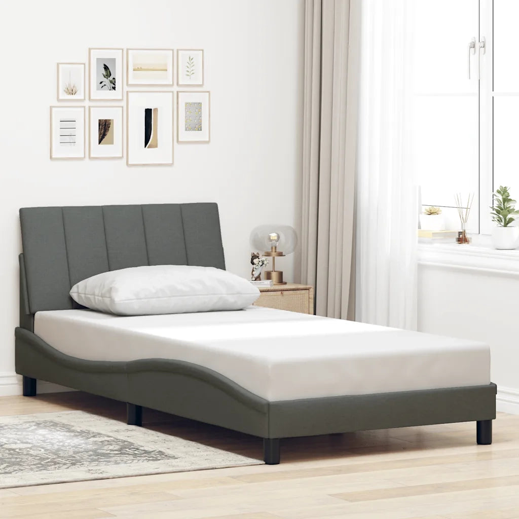 Giroletto senza Materasso Hanko Grigio Scuro 100x200 cm Tessuto 3310371