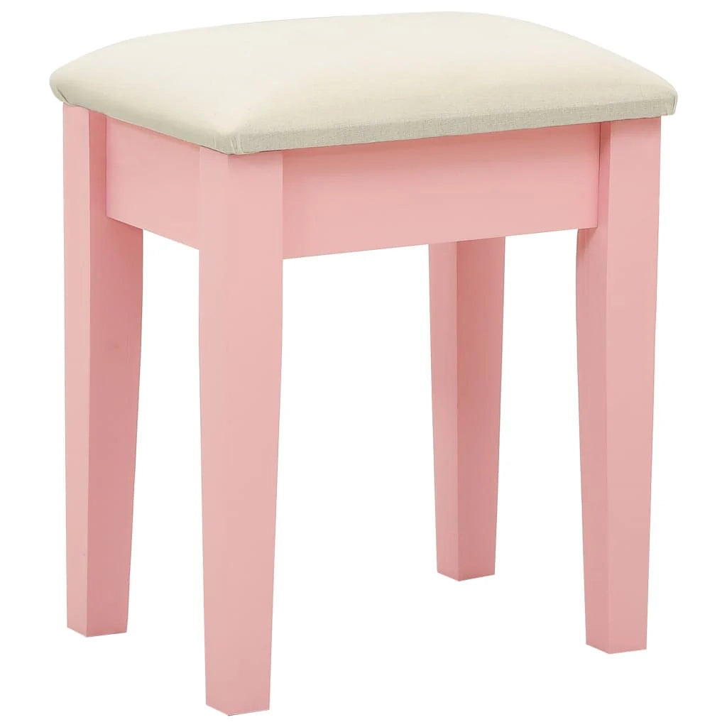 Toletta e sgabello 65 x 36 x 128 cm rosa legno MDF 02_0006382