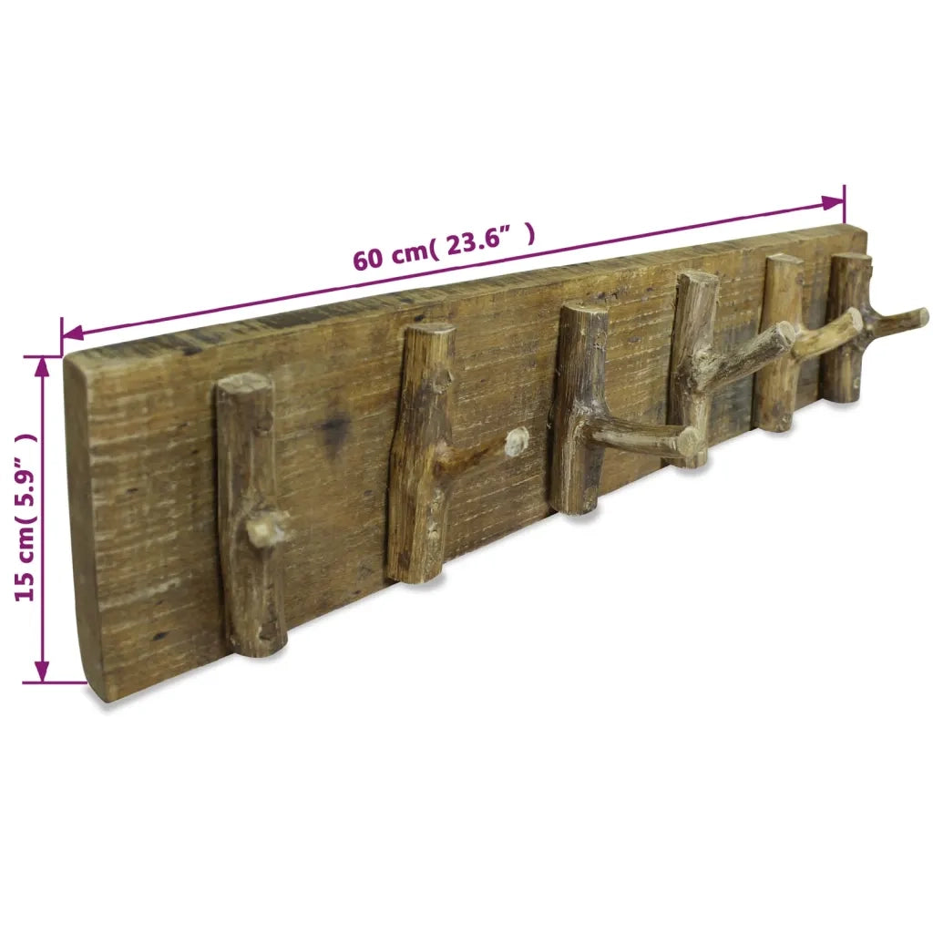 Appendiabiti in Legno di Recupero Misto 60x15 cm CFW9299260