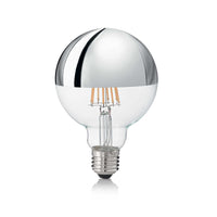 10 Lampadine Led Globo D95 E27 8 Watt 3000 K 520 Lm Trasparente Cromo