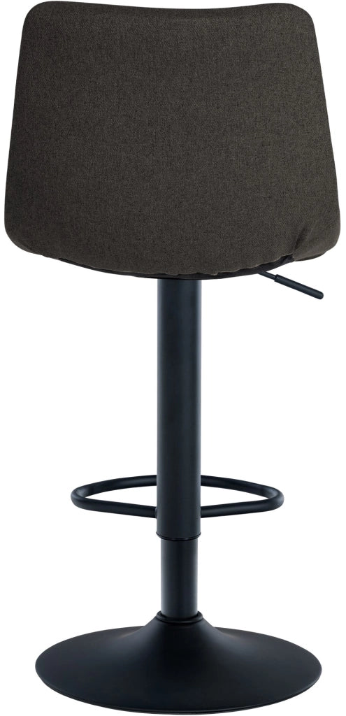 Sgabello Jerry in tessuto grigio scuro,nero
