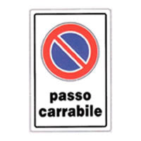 Cartello passo carrabile 20x30 b 08lqycwvv