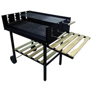 Vigor Blinky 7879020 Circe Barbecue a Carbone 117x56 cm 2 Griglie Cromate 4 Posizioni Cappa Antivento 2 Ripiani