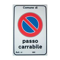 Cartello passo carrabile in pvc 25x45 b08lr1gywp