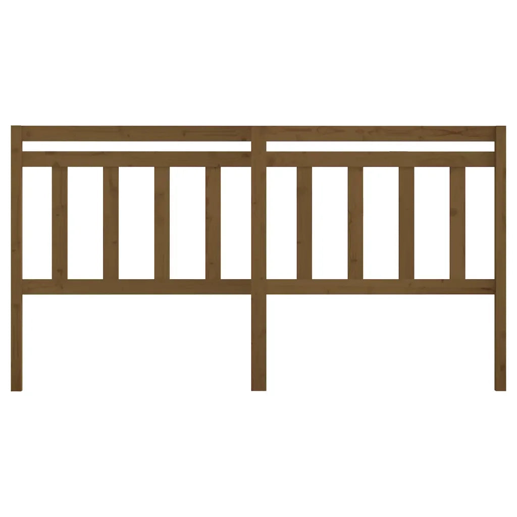 Testiera per Letto ambra 206x4x100 cm in Legno Massello di Pino 814117