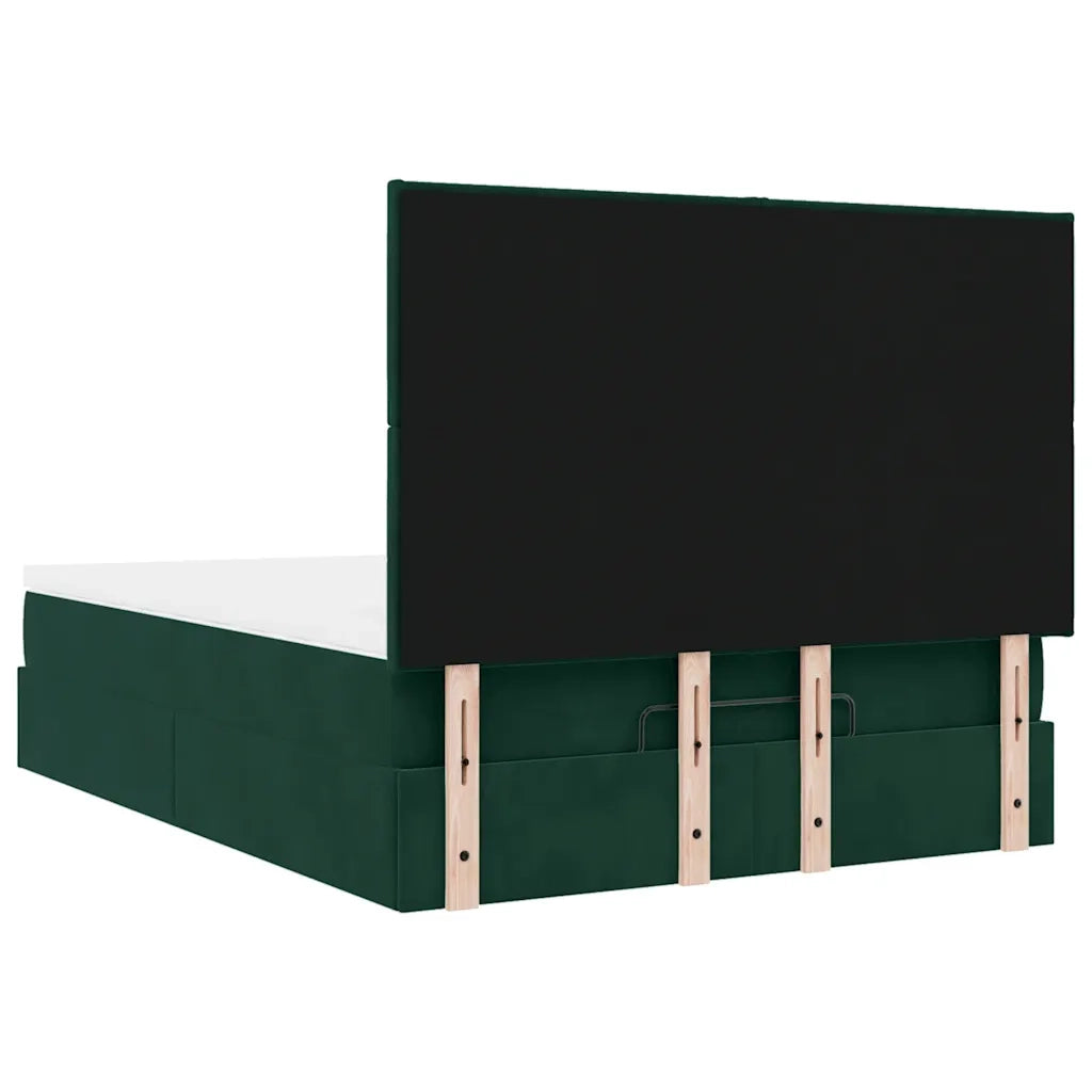 vidaXL Struttura Letto Pouf con Materassi 140x200 cm in Velluto
