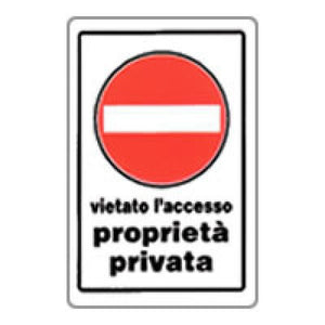 Cartello proprieta  privata viet ato l accesso 20x30 b08x9gnjh4