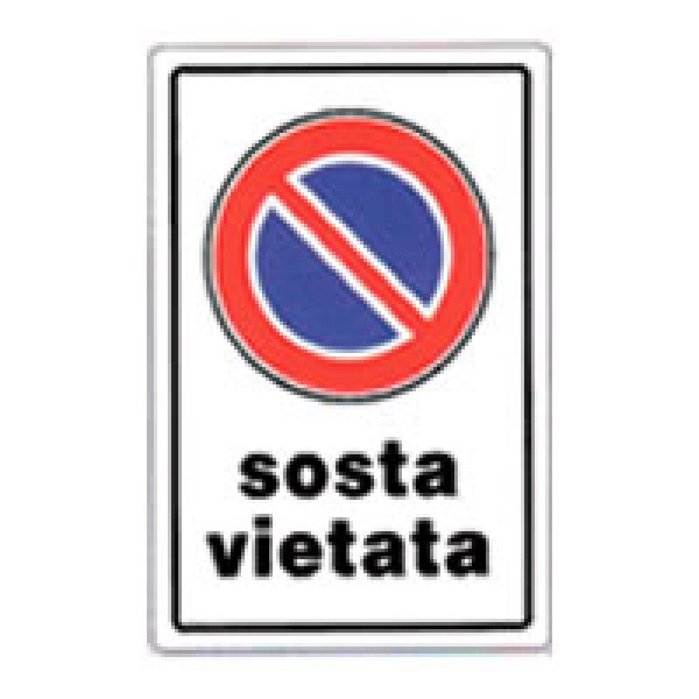 Cartello sosta vietata 20x30