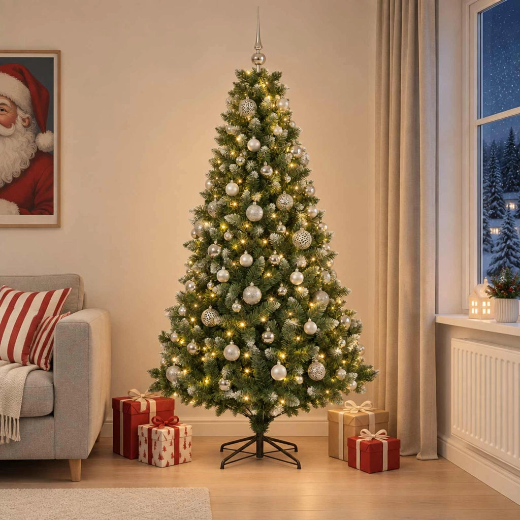 Albero di Natale Artificiale con Palline 240 cm 300 LED 3461354